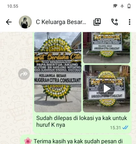 Pengiriman Papan Bunga Duka Pangenjurutengah Purworejo